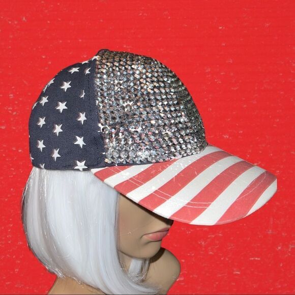 David & Young collection patriotic cap with bling bling - Picture 4 of 7